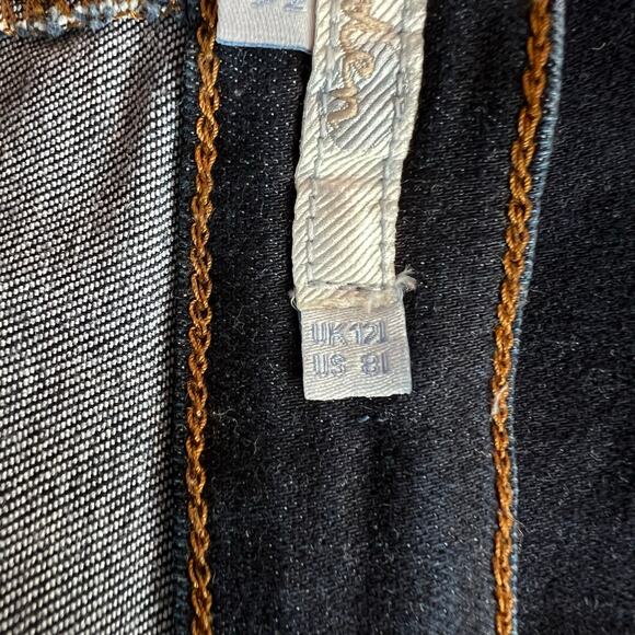 BODEN Pencil Silhouette Skirt Cotton Blend in Blue Stretch Denim Women’s 8 Long - Picture 11 of 14